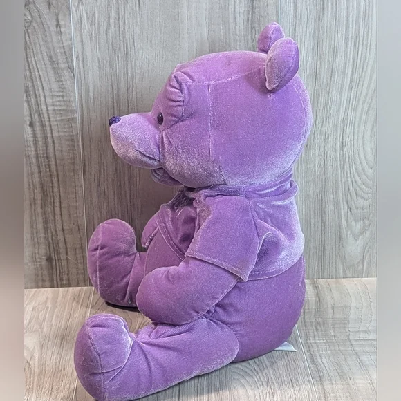 DISNEY Sweet Lilac Winnie The Pooh Purple Plush Stuffed Animal Bear Velvety - Picture 4 of 10
